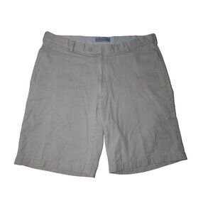 Peter Millar Golf Shorts Mens 36 Khaki Pima Cotton Casual Tab‎ Front Classic